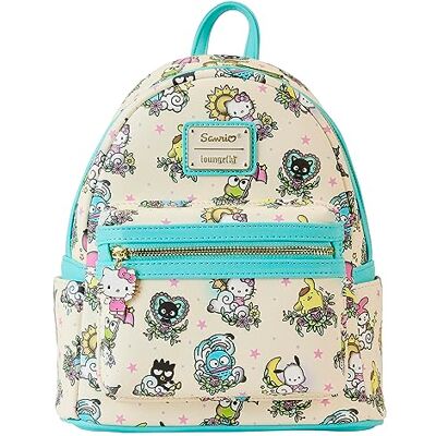 Loungefly Sanrio Hello Kitty Sac à main à double bandoulière pour femme Motif tatouage Loungefly Sanrio Hello Kitty Sac à main à double bandoulière pour femme Motif tatouage