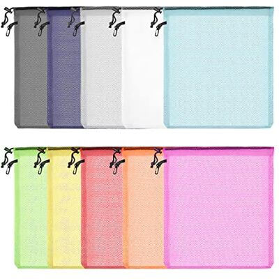 Boloest Lot de 10 sacs en maille colorée avec cordon de serrage, sac à linge, sac de rangement multifonction en maille de nylon pour le sport, la natation, la plage, les voyages, la gym, le camping, l'entraînement (30 x 30 cm) Boloest Lot de 10 sacs en maille colorée avec cordon de serrage, sac à linge, sac de rangement multifonction en maille de nylon pour le sport, la natation, la plage, les voyages, la gym, le camping, l'entraînement (30 x 30 cm)