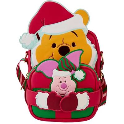Loungefly Sac à bandoulière Winnie et porcinet noel Disney, Multicolore Loungefly Sac à bandoulière Winnie et porcinet noel Disney, Multicolore