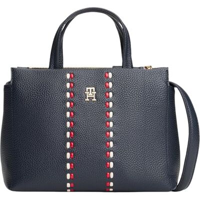 Tommy Hilfiger TH Timeless Mini Satchel AW0AW18154 Sacoche pour femme Bleu Taille unique, Bleu (Space Blue) Tommy Hilfiger TH Timeless Mini Satchel AW0AW18154 Sacoche pour femme Bleu Taille unique, Bleu (Space Blue)