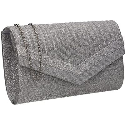 SwankySwans Pochette Ruth pour femme, Argenté. SwankySwans Pochette Ruth pour femme, Argenté.