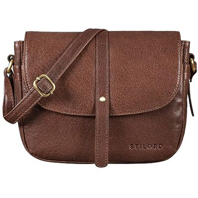 STILORD "Kira" Sac à Main en Cuir pour Femme Sac à Bandoulière Vintage Petite Besace Sac à l'Épaule Sorties Soirées Shopping Couleur:Cognac Marron STILORD "Kira" Sac à Main en Cuir pour Femme Sac à Bandoulière Vintage Petite Besace Sac à l'Épaule Sorties Soirées Shopping Couleur:Cognac Marron