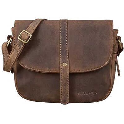STILORD "Kira" Sac à Main en Cuir pour Femme Sac à Bandoulière Vintage Petite Besace Sac à l'Épaule Sorties Soirées Shopping Couleur:Cognac Marron STILORD "Kira" Sac à Main en Cuir pour Femme Sac à Bandoulière Vintage Petite Besace Sac à l'Épaule Sorties Soirées Shopping Couleur:Cognac Marron