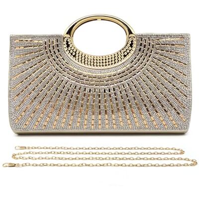Pahajim Sac de soirée à paillettes pour femme Petit sac avec strass Élégant sac à bandoulière pour mariage, fête, rendez-vous, or, 25.5 × 17 × 5 cm, pochette Pahajim Sac de soirée à paillettes pour femme Petit sac avec strass Élégant sac à bandoulière pour mariage, fête, rendez-vous, or, 25.5 × 17 × 5 cm, pochette