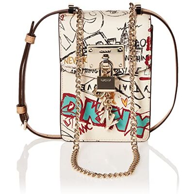 DKNY Elissa N/S Phone CR Sac bandoulière pour femme Taille unique, Graffiti blanc, Talla única DKNY Elissa N/S Phone CR Sac bandoulière pour femme Taille unique, Graffiti blanc, Talla única