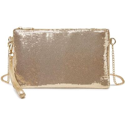 Miss Lulu Sac sac paillettes de damen, petit sac à chaîne, pochette et clutches de soirée, crossbody bag en sequins pour fêtes, cadeau pour la Saint-Valentin Miss Lulu Sac sac paillettes de damen, petit sac à chaîne, pochette et clutches de soirée, crossbody bag en sequins pour fêtes, cadeau pour la Saint-Valentin