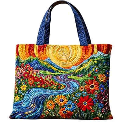 Generic Sac à bandoulière simple, grande capacité, joli sac fourre-tout imprimé matelassé, sac fourre-tout en tissu Oxford pour les courses et les sorties en famille en plein air Generic Sac à bandoulière simple, grande capacité, joli sac fourre-tout imprimé matelassé, sac fourre-tout en tissu Oxford pour les courses et les sorties en famille en plein air