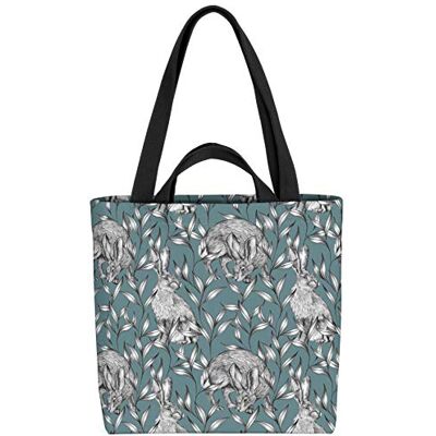 VOID Sac de courses en lapin sauvage 33 x 33 x 14 cm, 15 l, multicolore, XXL, Décontracté VOID Sac de courses en lapin sauvage 33 x 33 x 14 cm, 15 l, multicolore, XXL, Décontracté