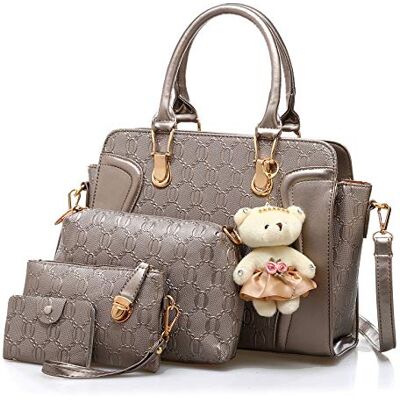 Pahajim Sac a Main Femmes Chic Ensemble Sac a Main en Cuir PU Mode Sac a Main Lot comprenant Sac Cabas Sac Bandoulière Pochette Porte Carte pour Shopping Voyages et Les Cadeaux, Champagne, S, Chic Pahajim Sac a Main Femmes Chic Ensemble Sac a Main en Cuir PU Mode Sac a Main Lot comprenant Sac Cabas Sac Bandoulière Pochette Porte Carte pour Shopping Voyages et Les Cadeaux, Champagne, S, Chic
