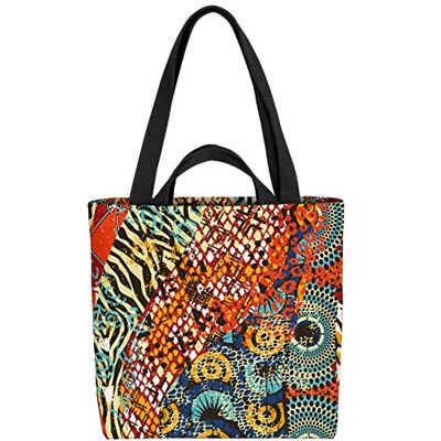 VOID Afrika Leoprint Ethnomuster Sac de courses 33 x 33 x 14 cm 15 l, multicolore, XXL, décontracté VOID Afrika Leoprint Ethnomuster Sac de courses 33 x 33 x 14 cm 15 l, multicolore, XXL, décontracté