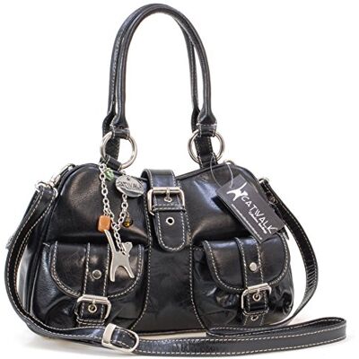 Catwalk Collection Handbags Sac Bandoulière Femme Cuir Sac Porté Main Moyen Avec Bandoulière Réglable et Détachable Multipoches Faith Catwalk Collection Handbags Sac Bandoulière Femme Cuir Sac Porté Main Moyen Avec Bandoulière Réglable et Détachable Multipoches Faith