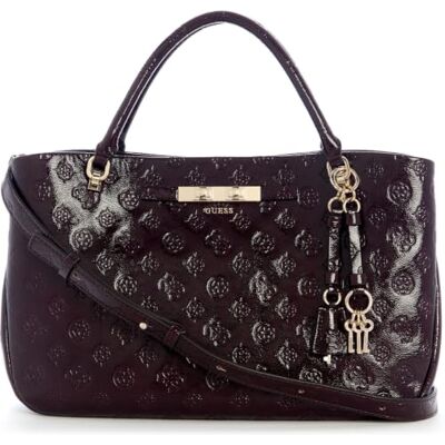 GUESS Sac à bandoulière Carmella Girlfriend Satchel Bag Bordeaux Logo bordeaux GUESS Sac à bandoulière Carmella Girlfriend Satchel Bag Bordeaux Logo bordeaux