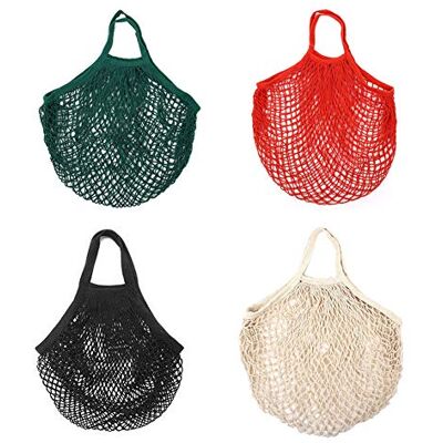 YUIP Sacs de Courses, Shopping Mesh Bag Pliables Sacs à Provisions Réutilisables Fruit Stockage Sac à Main, 4 Pièces YUIP Sacs de Courses, Shopping Mesh Bag Pliables Sacs à Provisions Réutilisables Fruit Stockage Sac à Main, 4 Pièces