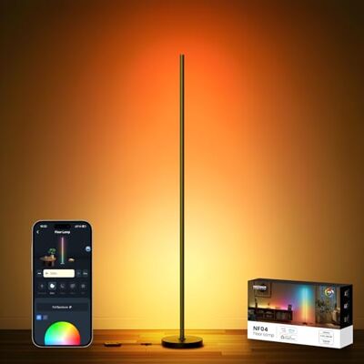 NEEWER NF04 Lampadaire LED intelligent, 1000 lm, RVB+W, pour le coin, compatible avec Google Assistant et Alexa, APP/AI Design/Musique Sync/16 millions de couleurs pour l'éclairage ambiant de jeu NEEWER NF04 Lampadaire LED intelligent, 1000 lm, RVB+W, pour le coin, compatible avec Google Assistant et Alexa, APP/AI Design/Musique Sync/16 millions de couleurs pour l'éclairage ambiant de jeu