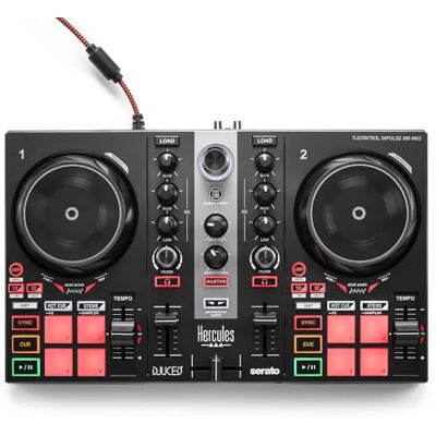 Hercules DJControl Inpulse 200 MK2 – Contrôleur DJ idéal pour apprendre à mixer – Logiciels et tutoriels inclus. Hercules DJControl Inpulse 200 MK2 – Contrôleur DJ idéal pour apprendre à mixer – Logiciels et tutoriels inclus.