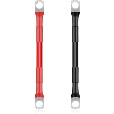 QIMEI-SHOP Lot de 2 câbles de batterie 15 cm 35 mm² Câble inverseur de batterie 12 V 2 AWG Câbles de batterie avec bornes d'anneau M8 pour voiture, camion, moto solaire, marine, noir et rouge QIMEI-SHOP Lot de 2 câbles de batterie 15 cm 35 mm² Câble inverseur de batterie 12 V 2 AWG Câbles de batterie avec bornes d'anneau M8 pour voiture, camion, moto solaire, marine, noir et rouge