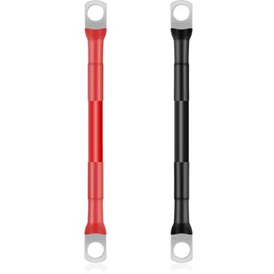 QIMEI-SHOP Lot de 2 câbles de batterie 15 cm 25 mm² Câble de batterie de voiture 12 V 3 WAG Câble en cuivre avec bornes à anneau M8 pour camion, moto, solaire, marine, noir et rouge QIMEI-SHOP Lot de 2 câbles de batterie 15 cm 25 mm² Câble de batterie de voiture 12 V 3 WAG Câble en cuivre avec bornes à anneau M8 pour camion, moto, solaire, marine, noir et rouge