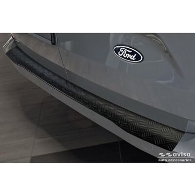 Avisa Protection de seuil arrière en aluminium noir mat compatible avec Ford Transit Custom & Tourneo Custom (V710) 2023- / Volkswagen Transporter T7 2024- 'Riffled Plate' Avisa Protection de seuil arrière en aluminium noir mat compatible avec Ford Transit Custom & Tourneo Custom (V710) 2023- / Volkswagen Transporter T7 2024- 'Riffled Plate'