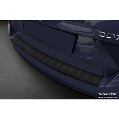 Avisa Protection de seuil arrière inox noir mat compatible avec Skoda Octavia III Combi (5E5) Facelift 2017-2020 'Ribs' Avisa Protection de seuil arrière inox noir mat compatible avec Skoda Octavia III Combi (5E5) Facelift 2017-2020 'Ribs'