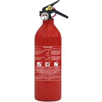 ANAF Extincteur à poudre pour voiture, bateau, caravane, et maison avec manomètre, homologué, 1 kg ANAF Extincteur à poudre pour voiture, bateau, caravane, et maison avec manomètre, homologué, 1 kg