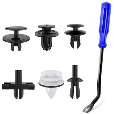 GOOACC Lot de 120 clips de retenue de pare-chocs de voiture et rivets en nylon 5 mm, 6 mm, 7 mm, 9 mm, 10 mm pour pare-chocs, garde-boue, capot, coffre, septum, pare-brise, conduit d'air inférieur, GOOACC Lot de 120 clips de retenue de pare-chocs de voiture et rivets en nylon 5 mm, 6 mm, 7 mm, 9 mm, 10 mm pour pare-chocs, garde-boue, capot, coffre, septum, pare-brise, conduit d'air inférieur,