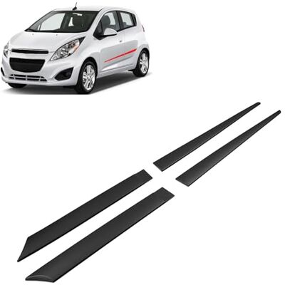 CHROMEMASTER Baguettes de protection pour portes de voiture compatibles avec Chevrolet Spark Hatchback 2009-2015 Les bandes latérales décoratives en plastique protègent la peinture et les portes CHROMEMASTER Baguettes de protection pour portes de voiture compatibles avec Chevrolet Spark Hatchback 2009-2015 Les bandes latérales décoratives en plastique protègent la peinture et les portes