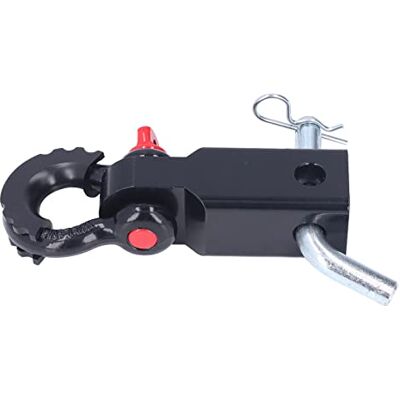 Jelquix Récepteur D'attelage de Remorquage à Manille Robuste pour Accessoires de Récupération de Voiture, Parfait pour les Camions en Acier de qualité Supérieure (BLACK) Jelquix Récepteur D'attelage de Remorquage à Manille Robuste pour Accessoires de Récupération de Voiture, Parfait pour les Camions en Acier de qualité Supérieure (BLACK)