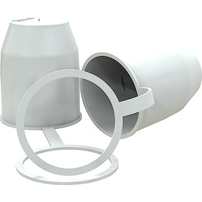 AUPROTEC Protège Boule d'Attelage avec Anneau d'arrêt Capuchon de Protection de Boule d'attache remorque Blanc: kit de 2 pièces AUPROTEC Protège Boule d'Attelage avec Anneau d'arrêt Capuchon de Protection de Boule d'attache remorque Blanc: kit de 2 pièces