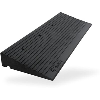 bepco Rampe de bordure de qualité supérieure en fibres de caoutchouc (noir) – Rampe d'accès – Rampe de seuil de porte avec rondelles de fixation intégrées (100 x 35 x 10 cm) bepco Rampe de bordure de qualité supérieure en fibres de caoutchouc (noir) – Rampe d'accès – Rampe de seuil de porte avec rondelles de fixation intégrées (100 x 35 x 10 cm)