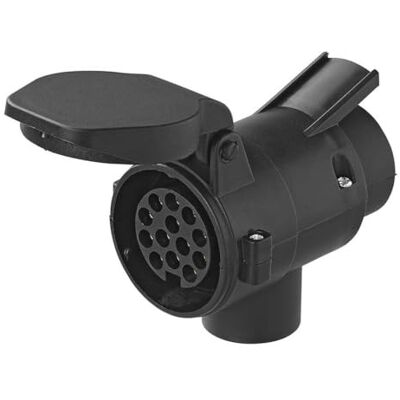 MULTIBROS Adaptateur de remorque 7 vers 13 broches avec constante Adaptateur court pour attelage de remorque Adaptateur CEE pour voiture, caravane et remorque MULTIBROS Adaptateur de remorque 7 vers 13 broches avec constante Adaptateur court pour attelage de remorque Adaptateur CEE pour voiture, caravane et remorque
