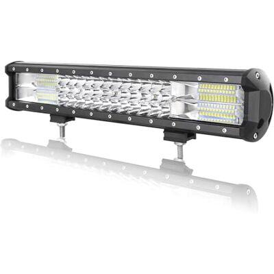 AUXTINGS 45,8 cm 252W Triple rangée 7d Barre lumineuse LED de travail spot inondation Combo Faisceau DC 12V-24V 6000K Offroad Véhicules 4x4 ATV Utvs AUXTINGS 45,8 cm 252W Triple rangée 7d Barre lumineuse LED de travail spot inondation Combo Faisceau DC 12V-24V 6000K Offroad Véhicules 4x4 ATV Utvs