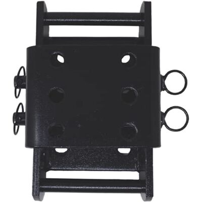 NUTS 'N' BOLTS Plaque d'attelage de remorque noire réglable en hauteur pour Land Rover 4x4 3500 kg 2 broches 270 mm NUTS 'N' BOLTS Plaque d'attelage de remorque noire réglable en hauteur pour Land Rover 4x4 3500 kg 2 broches 270 mm