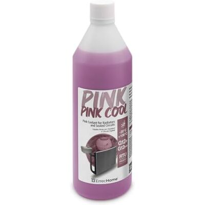 ERRECHOME Errecom Pink Cool, Liquide Radiateur Rose -20°C/+106°C, antigel G12+, G12++ avec paquet d'inhibiteurs Si-OAT 100% silanisé, Prêt à l'emploi, 1 Litre ERRECHOME Errecom Pink Cool, Liquide Radiateur Rose -20°C/+106°C, antigel G12+, G12++ avec paquet d'inhibiteurs Si-OAT 100% silanisé, Prêt à l'emploi, 1 Litre
