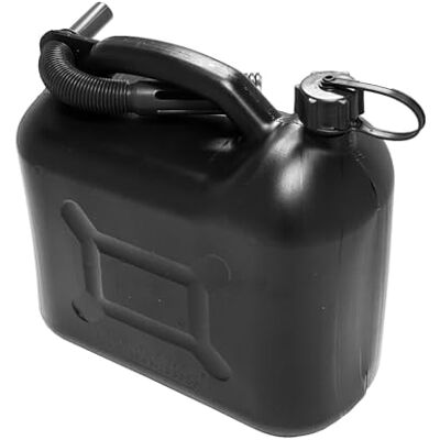 Bauster ® Bidon d'essence avec entonnoir 5 l, 10 l, 20 l, en plastique, rouge ou noir, pour essence, diesel, eau robuste, anti-fuite, avec bec verseur, pour voiture, camping, atelier (10 l, noir) Bauster ® Bidon d'essence avec entonnoir 5 l, 10 l, 20 l, en plastique, rouge ou noir, pour essence, diesel, eau robuste, anti-fuite, avec bec verseur, pour voiture, camping, atelier (10 l, noir)