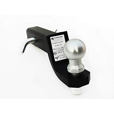 Steinhof Adaptateur d'attelage de remorque pour véhicules américains droit 50 x 50 mm Boule d'embrayage réglable en hauteur Steinhof Adaptateur d'attelage de remorque pour véhicules américains droit 50 x 50 mm Boule d'embrayage réglable en hauteur