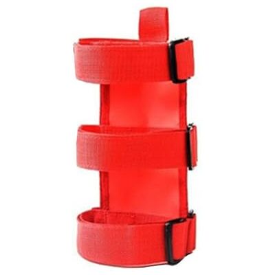 Stgbcst Support pour extincteur, support de coffre pour voiture, extincteur, ceinture réglable, accessoires de voiture, pratique pour Jeep (rouge) Stgbcst Support pour extincteur, support de coffre pour voiture, extincteur, ceinture réglable, accessoires de voiture, pratique pour Jeep (rouge)