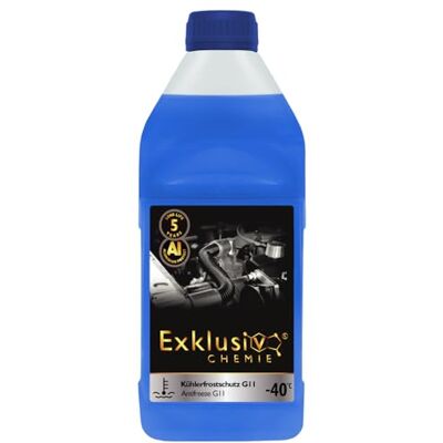 Exklusiv Chemie G11 Liquide de refroidissement jusqu’à -40 °C – 1 000 ml – 5 ans Antigel moteur voiture Liquide de refroidissement G11 bleu Prêt à l’emploi Exklusiv Chemie G11 Liquide de refroidissement jusqu’à -40 °C – 1 000 ml – 5 ans Antigel moteur voiture Liquide de refroidissement G11 bleu Prêt à l’emploi