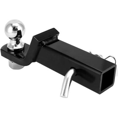 QWORK ® Adaptateur pour attelage de remorquage pour véhicules américains Abaissé de 50 mm Capacité de charge de 2800 kg Raccord à bille de 50 mm Goupille de 16 mm QWORK ® Adaptateur pour attelage de remorquage pour véhicules américains Abaissé de 50 mm Capacité de charge de 2800 kg Raccord à bille de 50 mm Goupille de 16 mm
