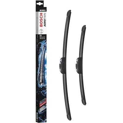 Bosch Balais d'Essuie–Glace Plats Aerotwin Retrofit AR552S, Longueur: 550mm/400mm – 1 Paire de Balais avant Bosch Balais d'Essuie–Glace Plats Aerotwin Retrofit AR552S, Longueur: 550mm/400mm – 1 Paire de Balais avant