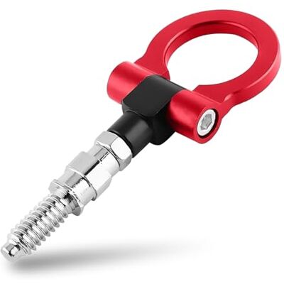 Keenso Crochet de Remorquage, Keesno Kit de Remorque de Remorquage Automatique Universelle Anneau de Remorquage Crochet d'Attelage de Voiture en Alliage d'Aluminium, Rouge, default Keenso Crochet de Remorquage, Keesno Kit de Remorque de Remorquage Automatique Universelle Anneau de Remorquage Crochet d'Attelage de Voiture en Alliage d'Aluminium, Rouge, default