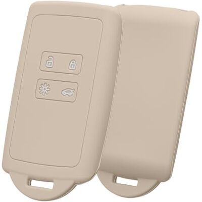 kwmobile Accessoire clé de voiture Compatible avec Renault Smart Key 4-Bouton (Keyless Go uniquement) Coque en Silicone Souple avec Embout Porte-Clé crème kwmobile Accessoire clé de voiture Compatible avec Renault Smart Key 4-Bouton (Keyless Go uniquement) Coque en Silicone Souple avec Embout Porte-Clé crème