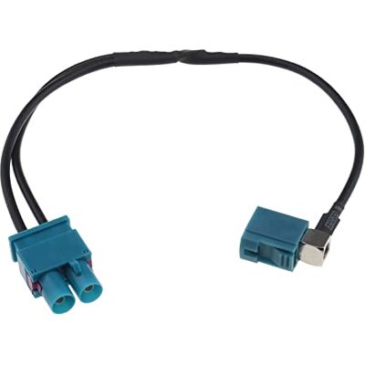eMagTech Adaptateur d'antenne de voiture double Fakra compatible avec Volkswagen Compatible avec Skoda Double prise Fakra Antenne de véhicule Stéréo FM Navigation GPS Connecteur 28 cm eMagTech Adaptateur d'antenne de voiture double Fakra compatible avec Volkswagen Compatible avec Skoda Double prise Fakra Antenne de véhicule Stéréo FM Navigation GPS Connecteur 28 cm