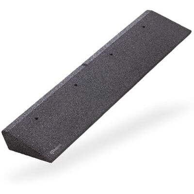 bepco Rampe de trottoir en fibre de caoutchouc (noir) rampe d'accès rampe de seuil avec rondelles incrustées pour fixation (100 x 25 x 8 cm) bepco Rampe de trottoir en fibre de caoutchouc (noir) rampe d'accès rampe de seuil avec rondelles incrustées pour fixation (100 x 25 x 8 cm)