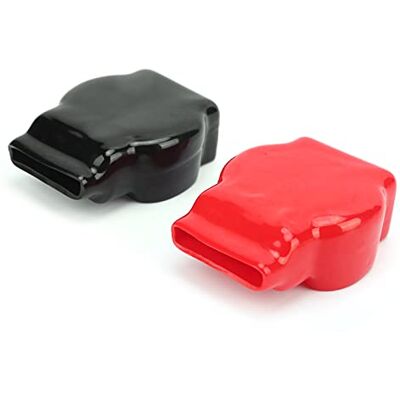 Tbest Couvercle de Poteau de Batterie de Voiture, Couvercles de Borne de Batterie Protection de Capuchon de Poteau Supérieur Positif Négatif Universel pour Camion de Moto de Voiture Tbest Couvercle de Poteau de Batterie de Voiture, Couvercles de Borne de Batterie Protection de Capuchon de Poteau Supérieur Positif Négatif Universel pour Camion de Moto de Voiture
