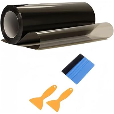 Guangyu Film autocollant pour phare de voiture, 30 cm x 300 cm, pour feux antibrouillard, feux arrière, film autocollant en vinyle + 3 raclettes Guangyu Film autocollant pour phare de voiture, 30 cm x 300 cm, pour feux antibrouillard, feux arrière, film autocollant en vinyle + 3 raclettes