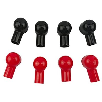 LUOIUI Lot de 8 capuchons isolants rouges et noirs pour bornes de batterie en PVC pour voiture, commerce et sports motorisés LUOIUI Lot de 8 capuchons isolants rouges et noirs pour bornes de batterie en PVC pour voiture, commerce et sports motorisés