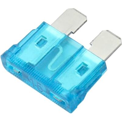 Heschen Lot de 50 fusibles à lame standard ATC-15 pour voiture et camion 15 A Bleu Heschen Lot de 50 fusibles à lame standard ATC-15 pour voiture et camion 15 A Bleu