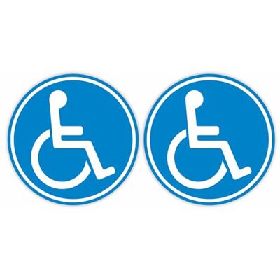 iSecur Set di 2 adesivi per sedia a rotelle I Ø 10 cm I Adesivo disabili auto, trasporto persone disabili I conducente su sedia a rotelle I Adesivo I kfz393 iSecur Set di 2 adesivi per sedia a rotelle I Ø 10 cm I Adesivo disabili auto, trasporto persone disabili I conducente su sedia a rotelle I Adesivo I kfz393