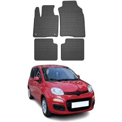 OMAC Tapis de voiture toutes saisons Compatible avec Fiat Panda III 2011-2021 Tapis de sol en caoutchouc Noir OMAC Tapis de voiture toutes saisons Compatible avec Fiat Panda III 2011-2021 Tapis de sol en caoutchouc Noir