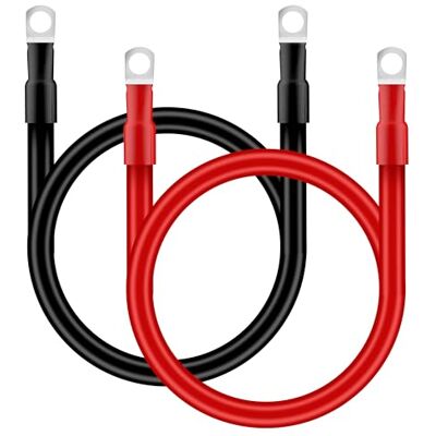 QIMEI-SHOP Cable Batterie Voiture 25mm² 50cm Câble Onduleur de Batterie 3AWG 12V Câble de Batterie avec M10 Cosses à œillets pour Camion Auto Moto Marine Solaire Rouge et Noir 2 Pièces QIMEI-SHOP Cable Batterie Voiture 25mm² 50cm Câble Onduleur de Batterie 3AWG 12V Câble de Batterie avec M10 Cosses à œillets pour Camion Auto Moto Marine Solaire Rouge et Noir 2 Pièces